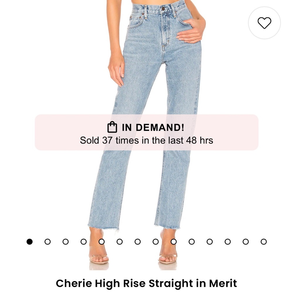 AGOLDE Cherie high rise straight jeans, size 28
